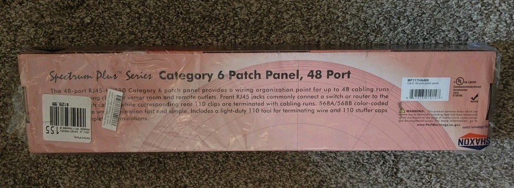 Shaxon Spectrum Plus Series Category 6 Patch Panel 48 Port