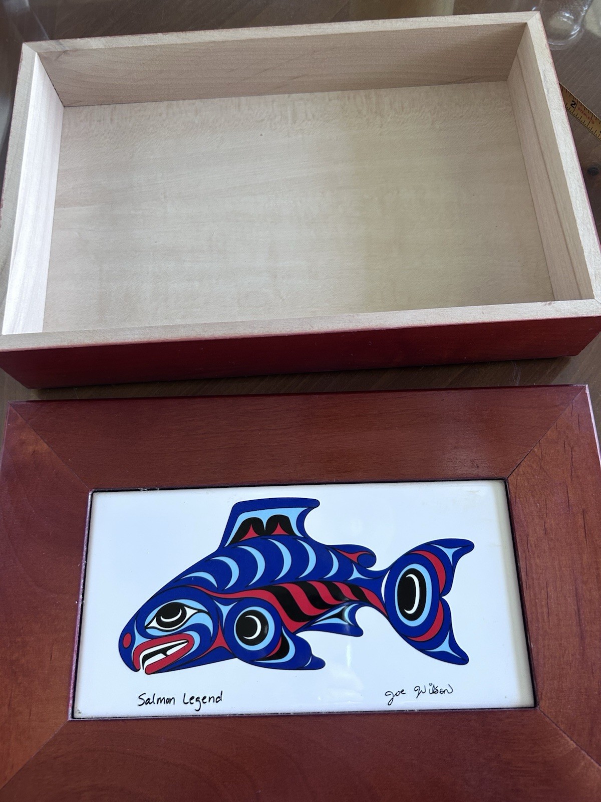 Salmon Legend Joe Wilson Tile Art Box
