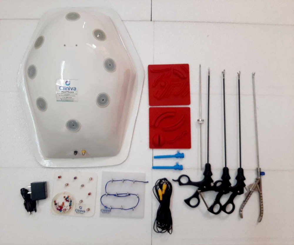 Laparoscopic Simulator Endo-Trainer with complete Set Kit Endoscopy Instruments