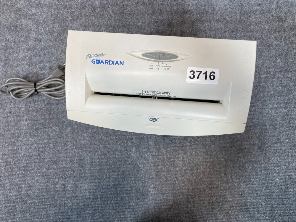 GBC Shredmaster Guardian 🗂️ Shredder 3-4 Sheet Capacity Drawer Tested