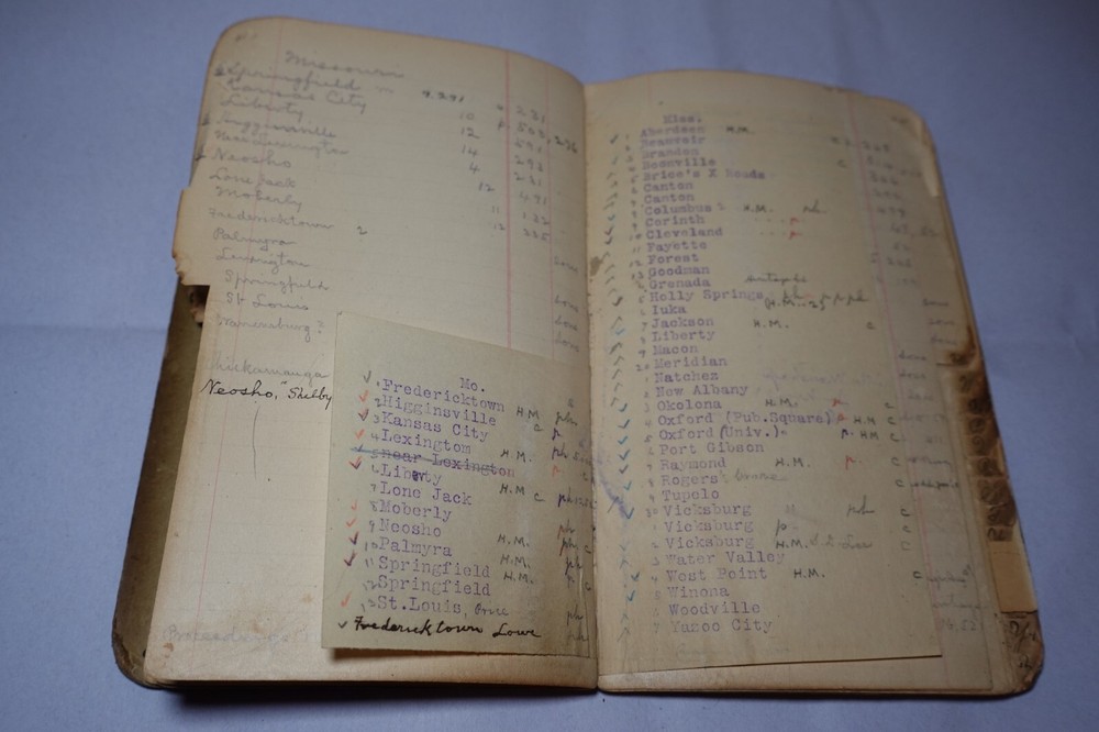Civil War Antique Handwritten Notes Information Unique Historical Notebook