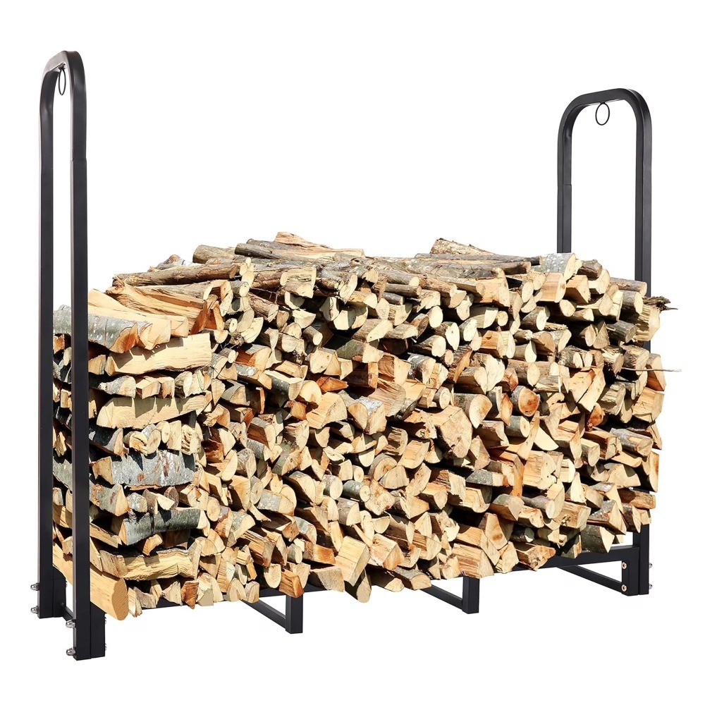 Heavy Duty Metal Log Holder for Indoor and Outdoor Fireplace