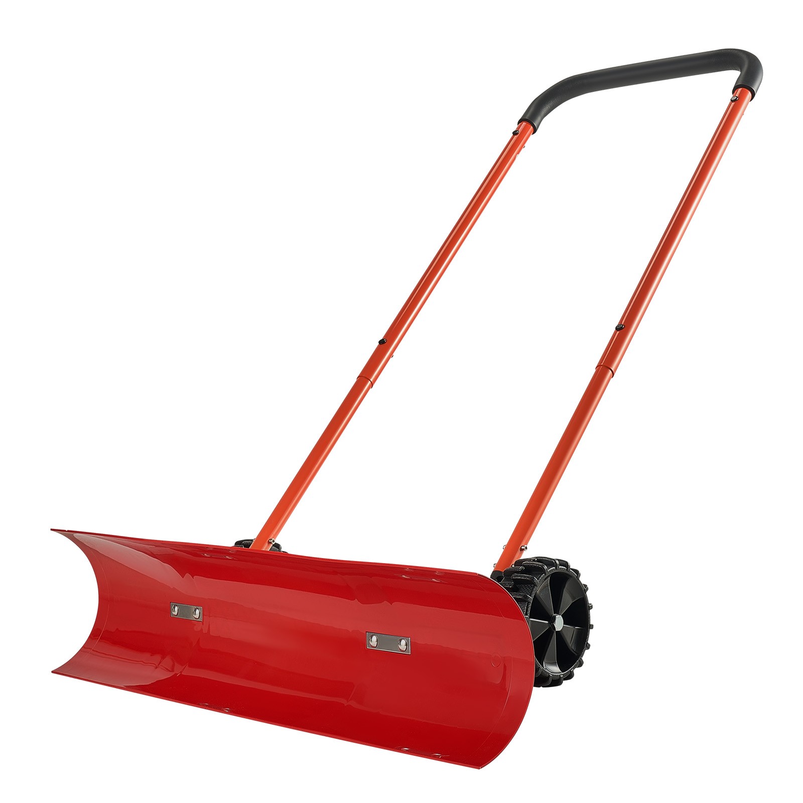 VEVOR Snow Pusher Shovel w/ Wheels 37.8 in Snow Removal Shovel Plow for Driveway