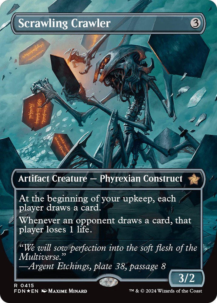 Scrawling Crawler (Borderless) (Mana Foil) [Foundations]