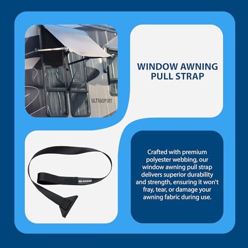 RV Camper Window Awning Pull Strap. Replacement Strap Made with UV 31"
