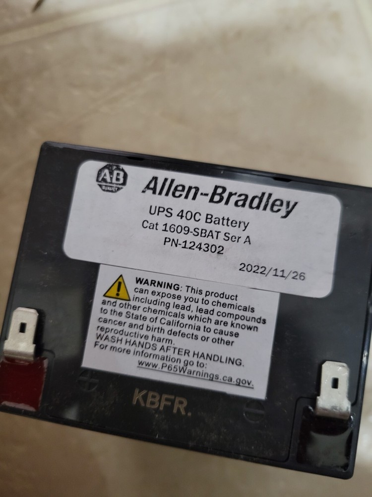 ALLEN BRADLEY---1609-SBAT, BATTERY ( OCT / 2022 )