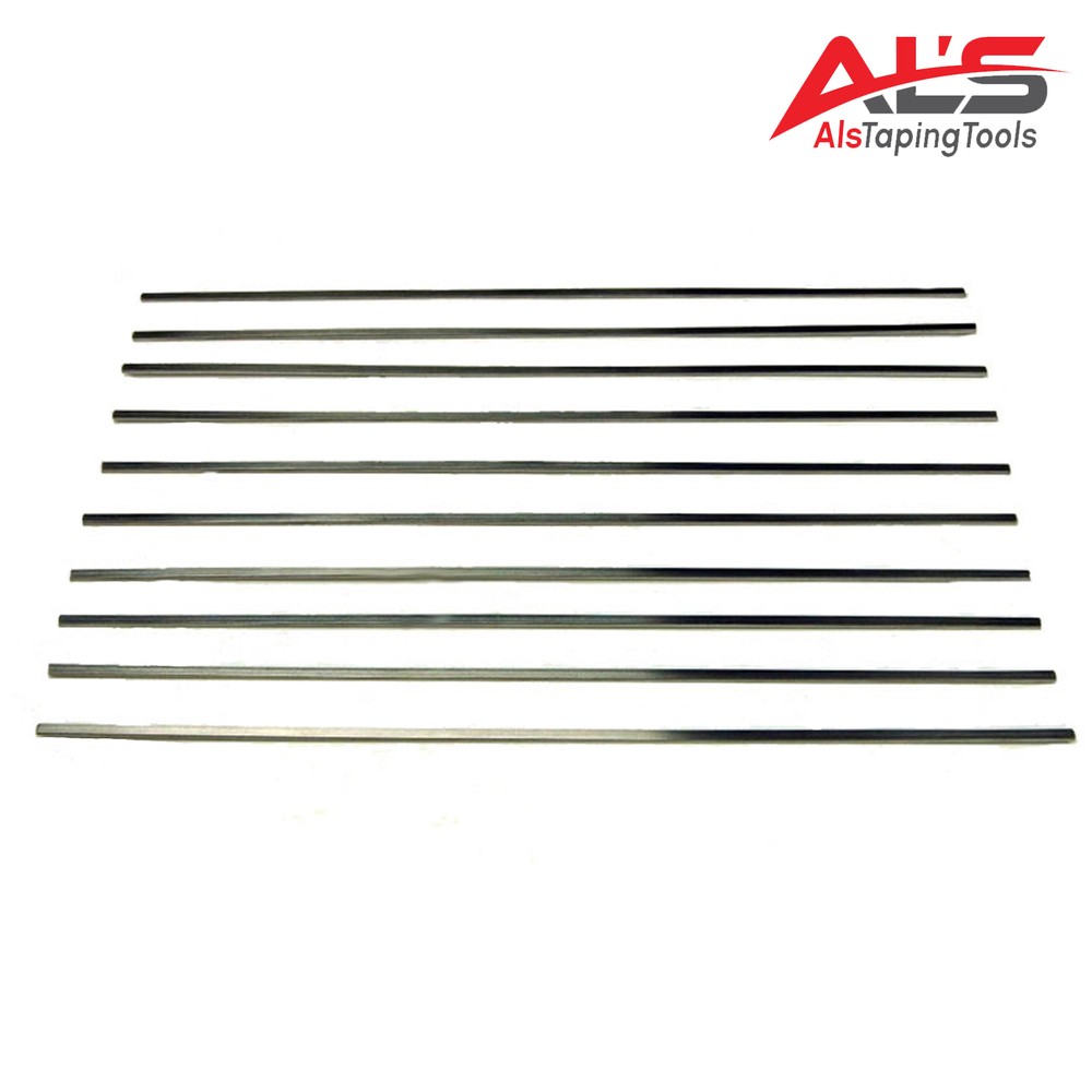 10" Stainless Steel Drywall Flat Box Blades - 10 Pack