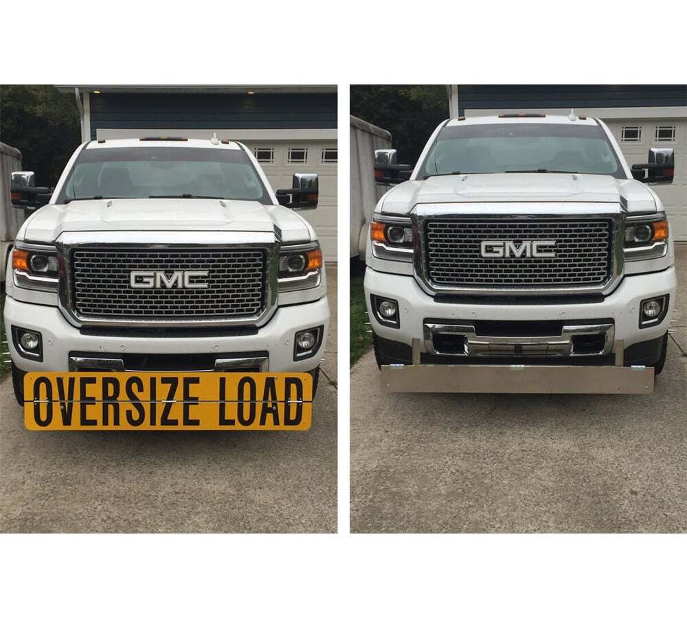 12"x72" Hinged Aluminum Oversize Load Sign / Banner for Trucks Vehicle Trailer