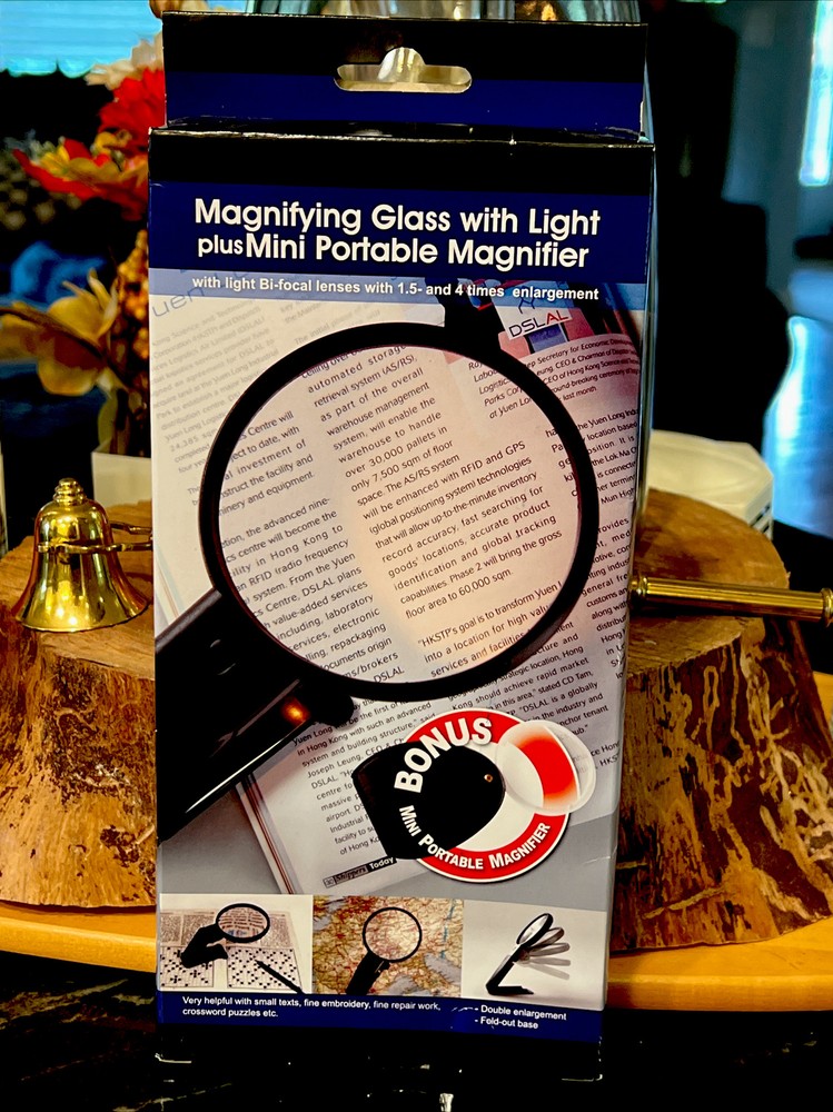Magnifying Glass with Light Handheld & Stand Includes a Mini Portable Magnifier
