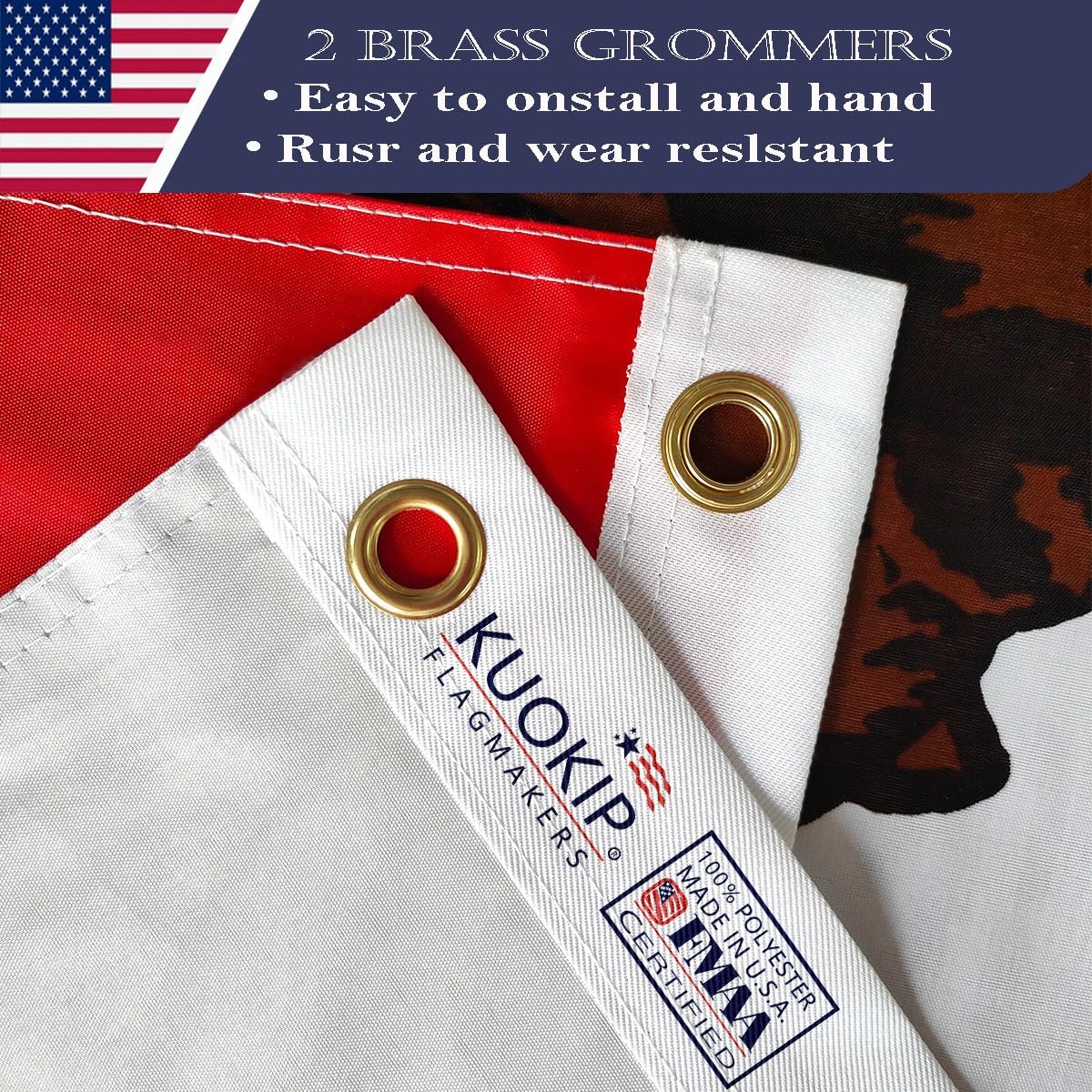 KUOKIP California Republic State Flag 4x6 FT Made in The USA-Heavy Duty Vibrant