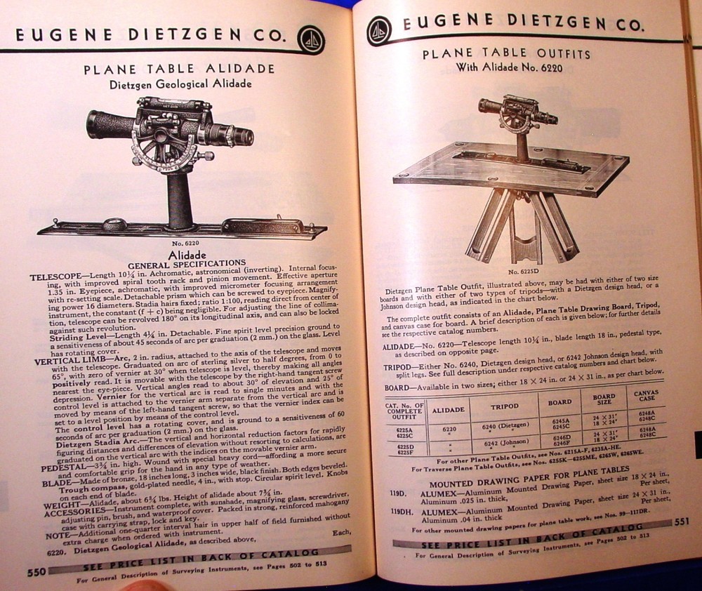 1941 Dietzgen Surveying & Drafting Insts. Catalog