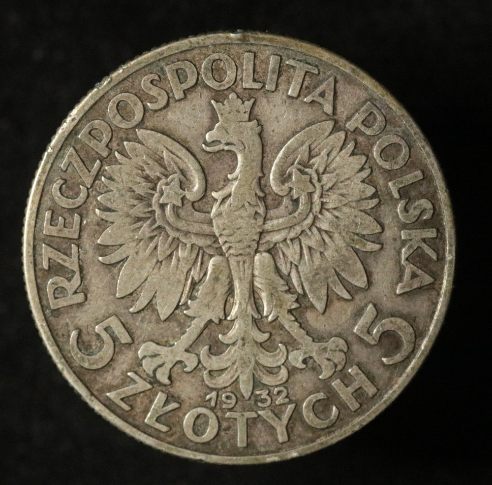Poland 1932 5 Zlotych - Silver