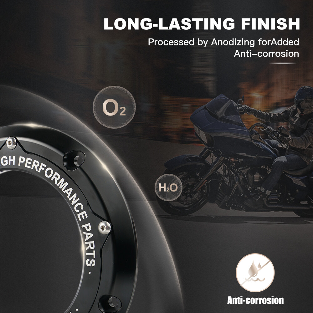 NICECNC Clear M8 Derby Cover For Harley Road King FLHR/Street Glide FLHX 16-22