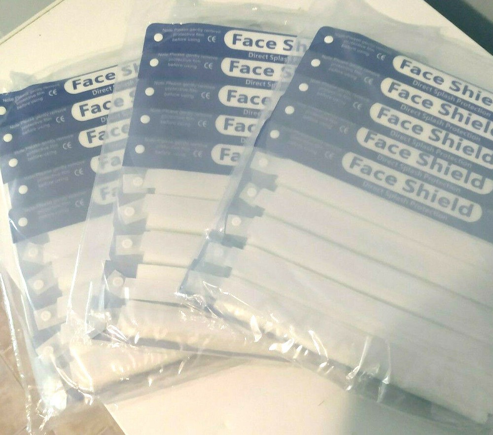 Full Splash Proof Face Shields (10 Face Shields)