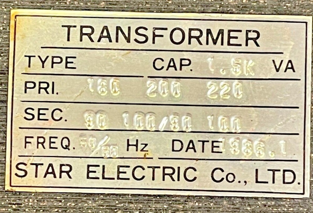 STAR ELECTRIC TRANSFORMER CAP 1.5K