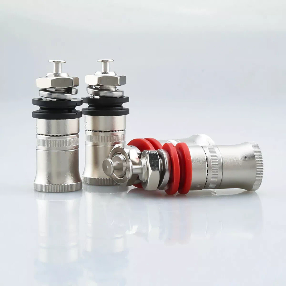 4PCS Speaker Binding Post Amplifier Terminal Connector Banana Jack Audio Adapter