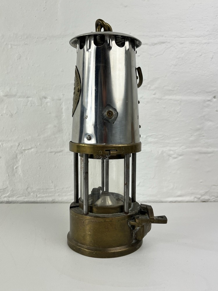 Protector Lamp & Lighting Co. Type 6RS Brass Miner’s Safety Lamp Eccles