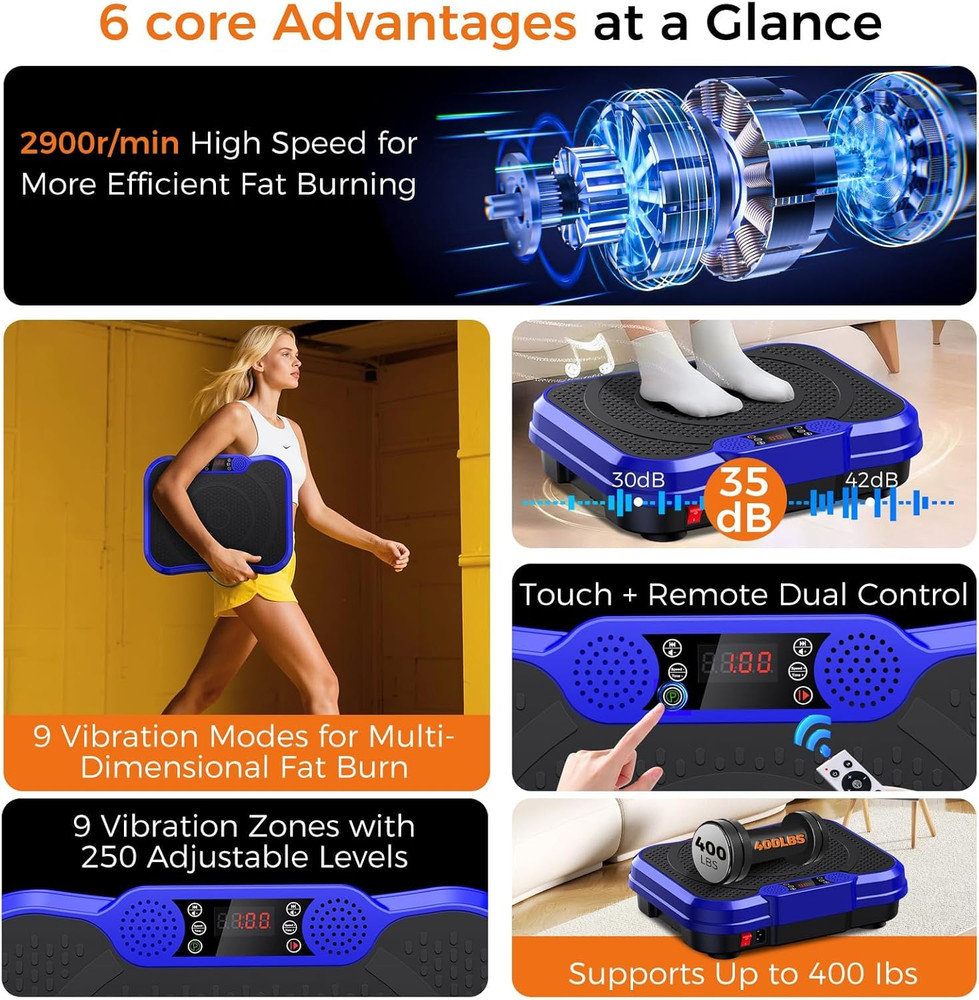 Vibration Plate Exercise Machine,Vibrating Platform for Lymphatic Drainage with