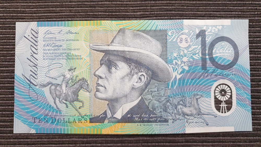AUSTRALIA $10 2008 LAST PREFIX Polymer Banknote DF08 931807