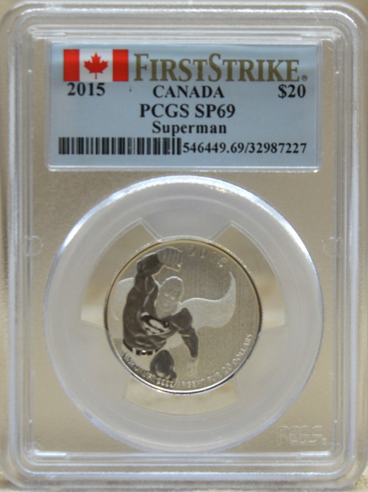2015 CANADA PCGS SP 69 FIRST STRIKE SUPERMAN $20 FOR $20