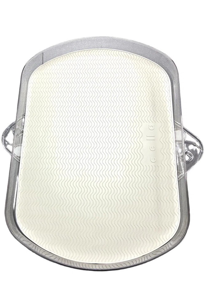 Cella Rectangle Low Wall Turntable with Silicone Liner Grey