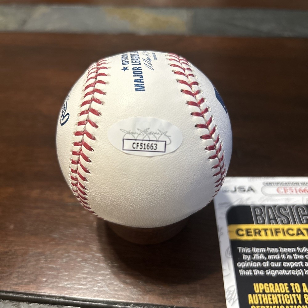 Bruce Bochey Signed Baseball With WS Champ Inscription JSA