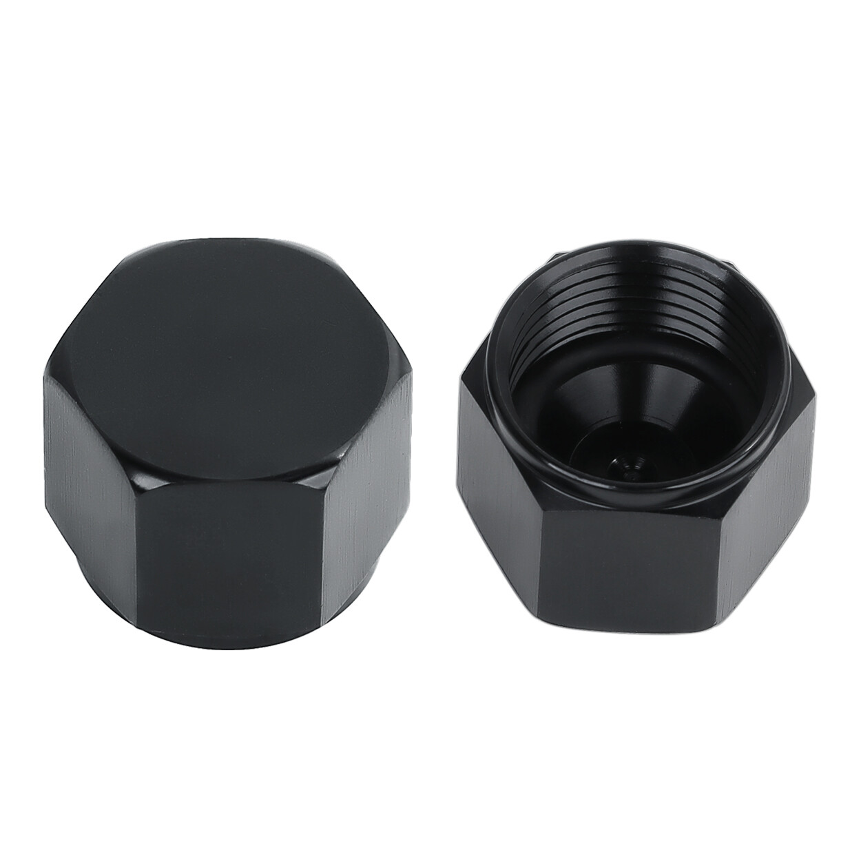 LokoCar 4AN 6AN 8AN 10AN Flare Cap Block off Fitting Plug Aluminum Black 2Pcs