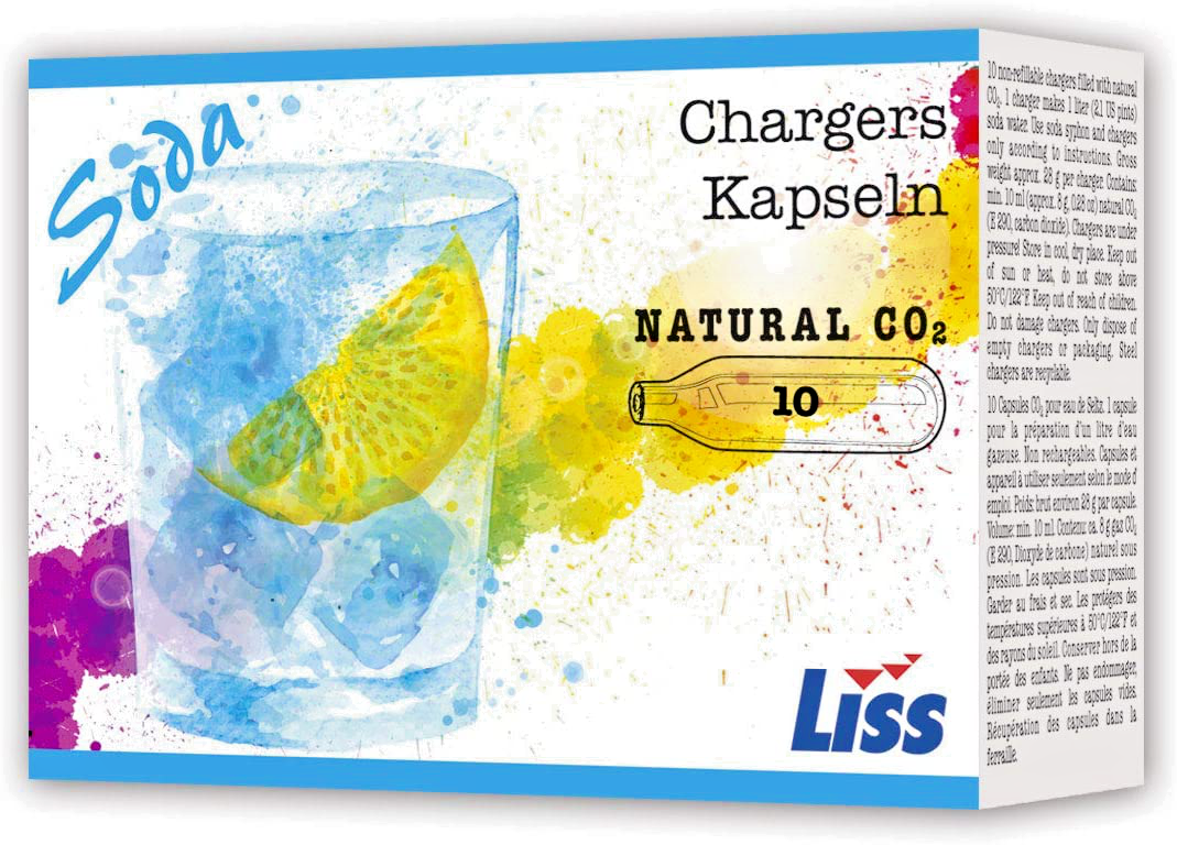50 CO2 Soda Seltzer Water charger European 8g C02 EU carbonated 5 boxes of 10