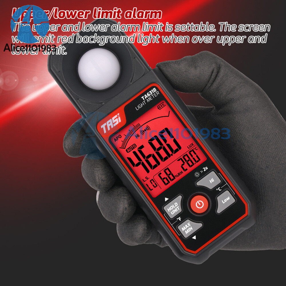 TA631A TA631B Light Meter Digital Illuminance Meter Ambient Temperature Detector