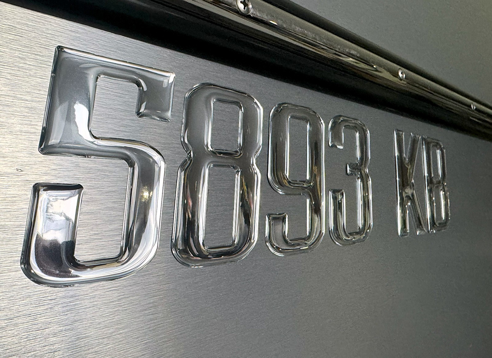 Chrome Boat Registration Numbers Letters 3D Raised Domed Marine Decals