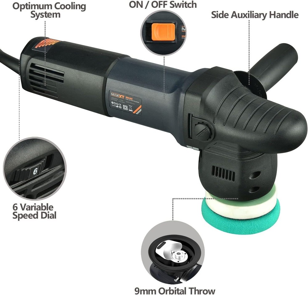 MAXXT Car Buffer Polisher Rotary Variable Speed 7 Inch Polishing Machine