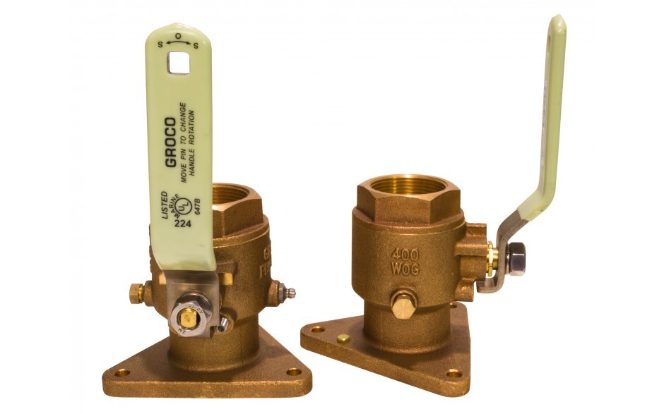 Groco 1"Bronze Flanged Ball Valve