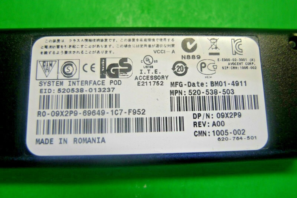 Genuine Dell System Interface POD KVM Switch Pod Cable 520-538-503 9X2P9