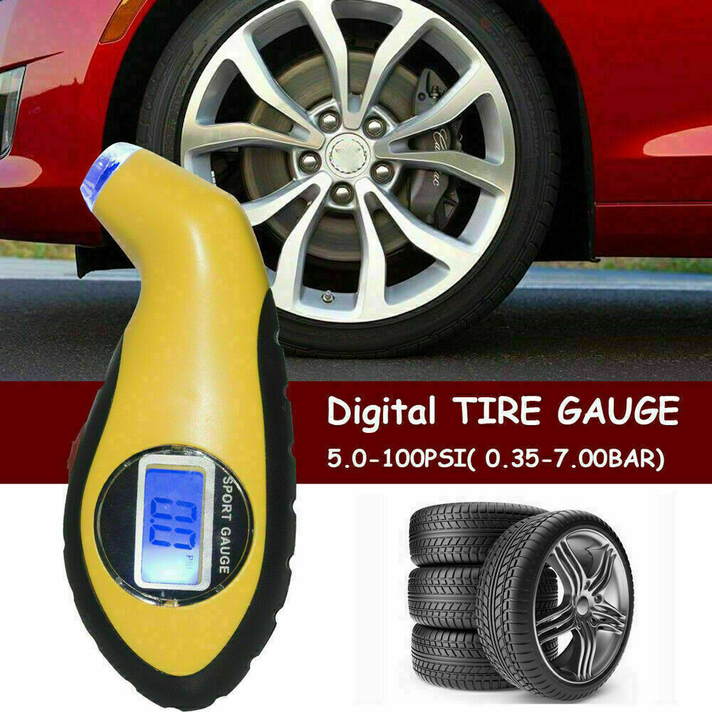 Tire Gauge Handy LCD Digital Air Pressure Gauge For Car Motorcycle Bicycle PSI