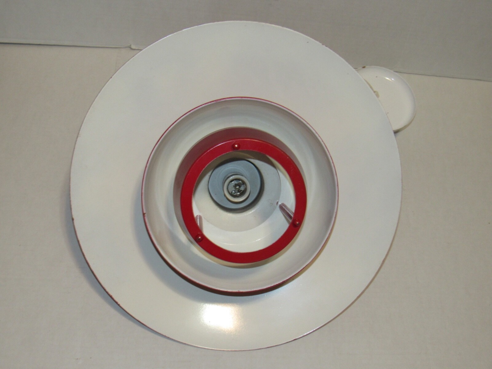 19" Industrial Metal Light Ceiling Lamp Shade Mid Century Barn Fixture RARE USA