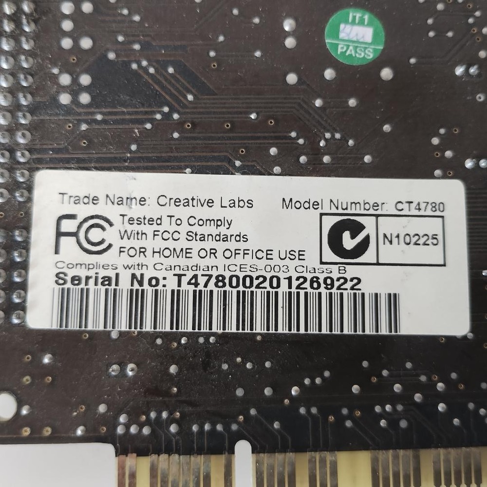 Creative Sound Blaster Live! Multi-Function Audio Expansion Card Black Untested