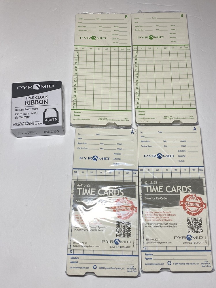 Pyramid Time 2500 Time Clock Model 2500 Auto Align 6 Column