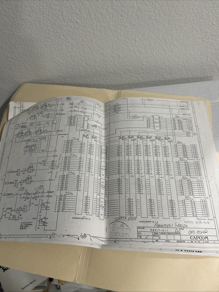 Copy Capcom Cps Forgotten World's Schematic Arcade Game OWNERS manual
