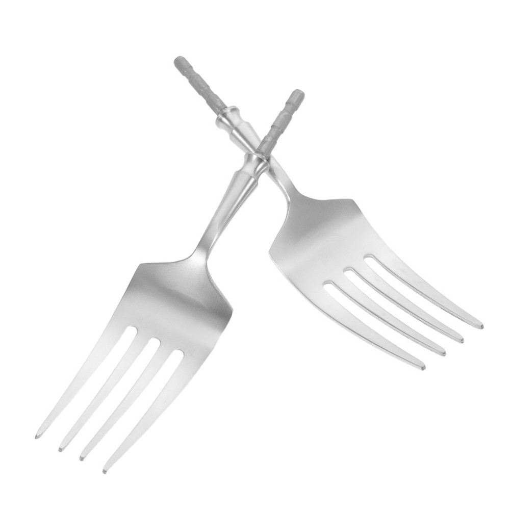 2 Pcs Forks and Spoons Replacement Heads Cutlery Dinner Component