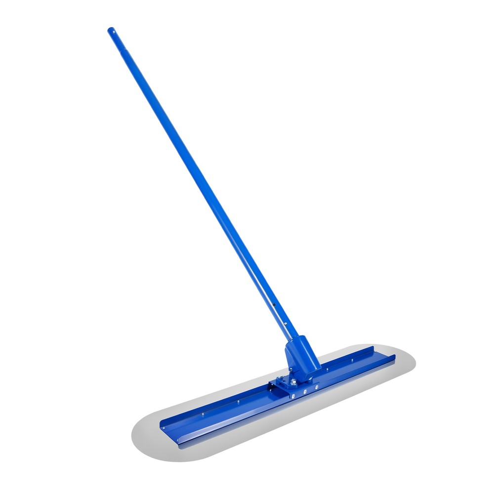 Bull Float 48x12” Concrete Float Tool Trowel Float With 3 Handles Round End Blue