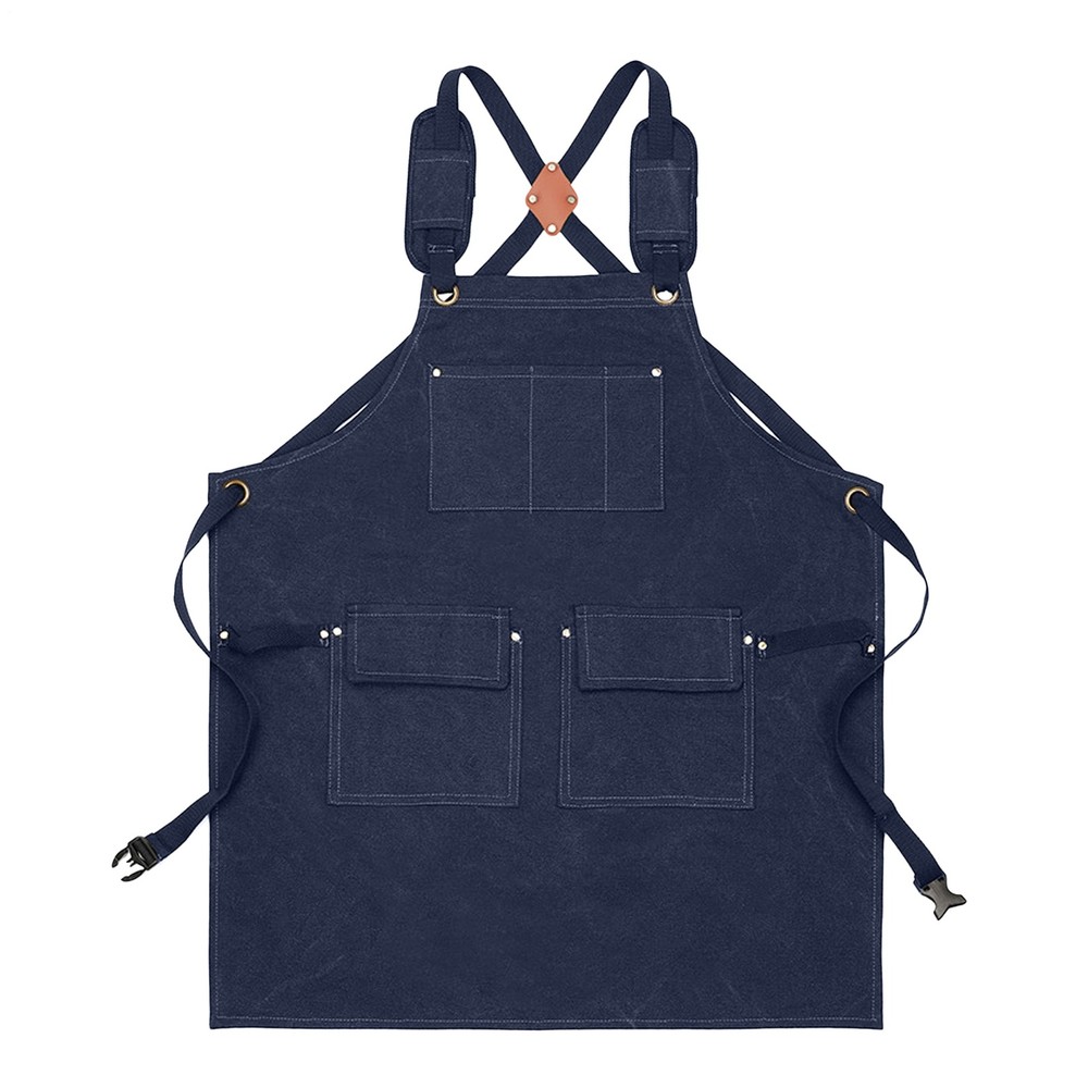 Work Apron With Tool Pockets, Welding Apron With Cross Back, Durable Straps
