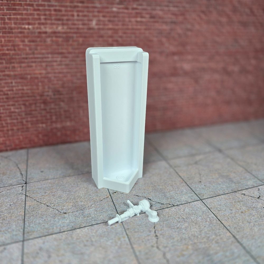 Urinal 1/10 Scale Model Prop Display Dollhouse Diorama Accessory