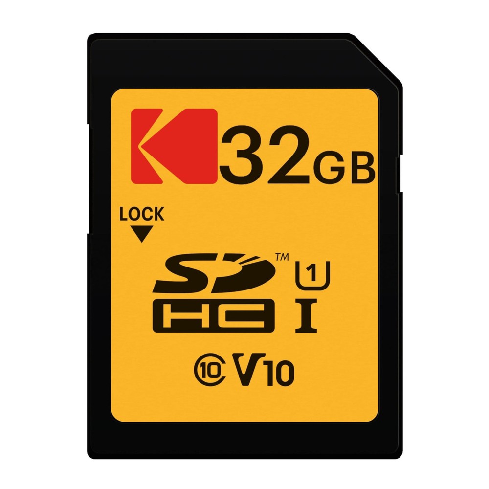 Kodak 32GB Class 10 UHS I U1 SDHC Memory Card 5 Pack with USB Card Reader