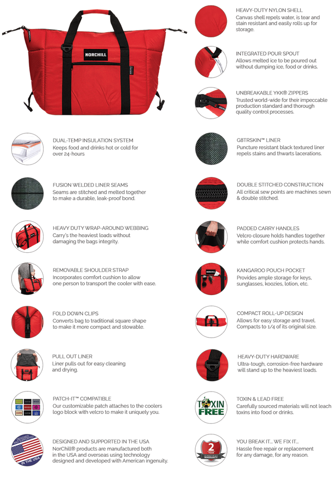 NorChill Soft Side Coolers - SNOWMOBILE TUNNEL BAGS