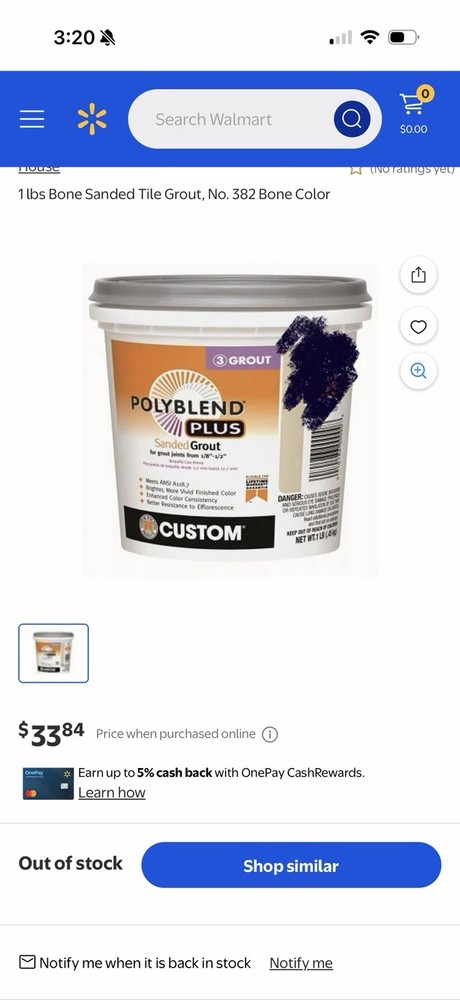 Polyblend Plus Grout 380 Haystack Color 1 Lb.