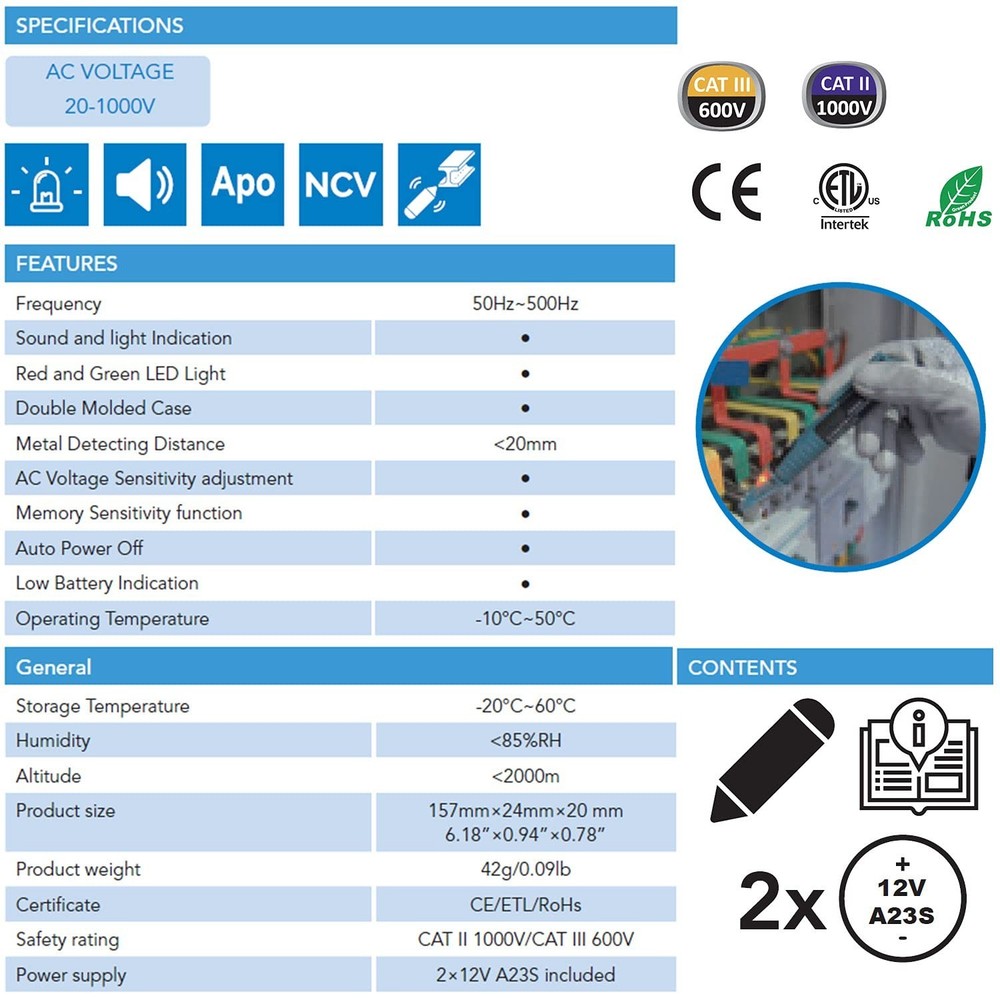 C-Logic 35 Adjustable Non-Contact Voltage Tester