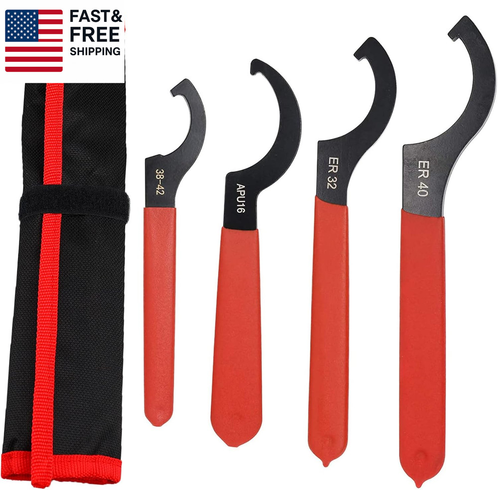 4 Pcs Coilover Adjustment Spanner Wrench, Heavy Duty Steel C Spanner Set for Mos
