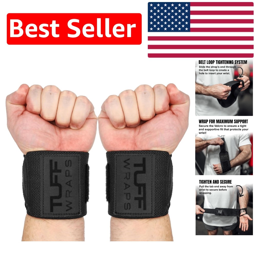 Durable 16" Weightlifting Wrist Wraps with Adjustable Belt Loop System