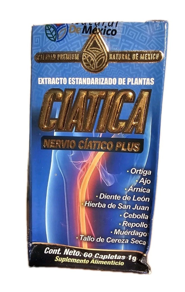 Natural De Mexico Ciatica Sciatica Nerve Plus 60 Caps Exp: 12/29