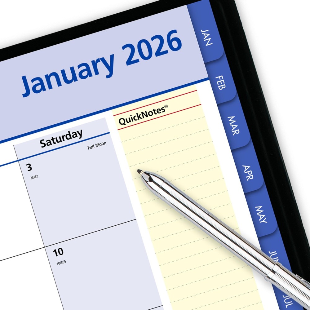 2026 Appointment Book Planner, Monthly, 7" x 8-3/4", Medium, QuickNotes, Blac...